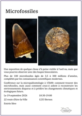 Exposition de microfossiles